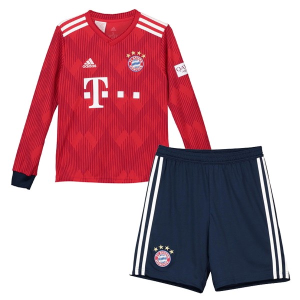 Maillot Football Bayern Domicile ML Enfant 2018-19 Rouge